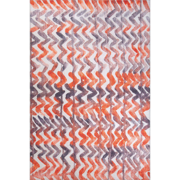 Orren Ellis Campesina Orange Indoor/Outdoor Rug Wayfair